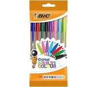BIC Cristal Multicolor - Caja de 8 bolígrafos, colores fashion y regulares