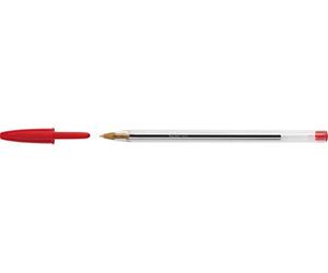 Bic Cristal Original - Bolígrafo de punta redonda, color rojo, pack de 4 unidades