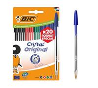 BIC Cristal Original Bolígrafos de Punta Media (1,00 mm) - Colores de Tinta Surtidos, Caja de Edición Especial de 20