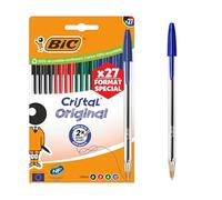 BIC Cristal Original Bolígrafos de Punta Media (1,00 mm) - Colores de Tinta Surtidos, Caja de Edición Especial de 27