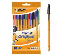 Bolígrafos BIC Cristal Original Fine, Blister x10 Surtidos
