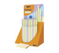 Bic cristal pastel bolígrafos de punta media exp tubo 40