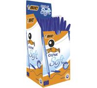 BIC Cristal Soft bolígrafos punta media (1,2 mm) - Azul, Caja de 50 unidades Azu