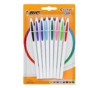 BIC Cristal Up bolígrafos punta media (1,2 mm) - colores Surtidos, Blíster de 8 unidades