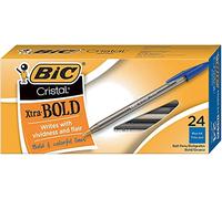 Bic Cristal Xtra Bold Bolígrafo, punta gruesa (1.6 mm) para líneas vívidas y dramáticas, azul, 24 unidades