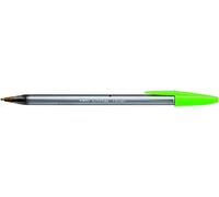 BIC Crystal FUN - Lote de 3 bolígrafos (1,6 mm, punta ancha, tinta verde manzana