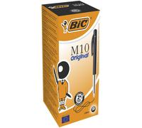 BIC Druckkugelschreiber M10 clic, 0.4 mm, Schachtel à 50 Stück, schwarz negro 1
