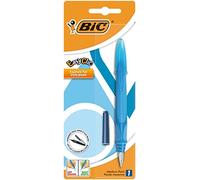 BIC EasyClic Pluma Estilográfica Recargable Tinta Azul - colores Surtidos, Blíster de 1 Unidad