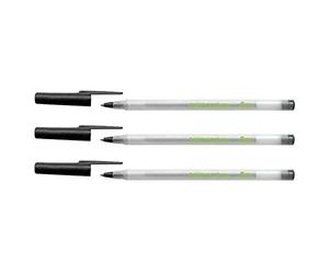BIC ECOlutions - Lote de 3 bolígrafos redondos, color negro