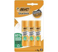 Bic Ecolutions-Pegamento en Barra, 8 g, Paquete de 3, Color Unidades (9245611)