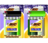 BIC Encendedor clásico de bolsillo, tonos de verde, paquete de 12 (el embalaje y los colores pueden variar)