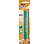 BIC Evolution Ecolutions - Blíster de 4 lápices de grafito hexagonal con goma