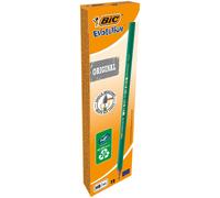 BIC Evolution Original HB, lápices con mina irrompible, agarre firme, color gris