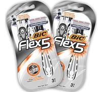 BIC Flex5 Maquinillas de Afeitar Desechables para Hombre, la recortadora de precisión, 2 Paquetes de 3