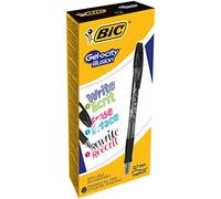 BIC Gel-ocity Illusion bolígrafos de Gel Borrables punta media (0,7 mm) - Negro, Caja de 12 unidades