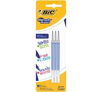 BIC Gel-ocity Illusion Recambios para bolígrafos de Gel Borrables punta media (0,7 mm) - Azul, Blíster de 3 unidades