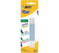 BIC Gel-ocity Illusion Recambios para Bolis de Gel Borrables punta media (0,7 mm) - Verde, Blíster de 3 unidades