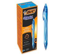 BIC Gel-ocity Quick Dry Bolígrafo retráctil, tinta de gel, punto medio (0.7mm) - Turquesa, Caja de 12 unidades - Bolígrafo retráctil con tinta de secado ultrarrápido, turquesa 964776