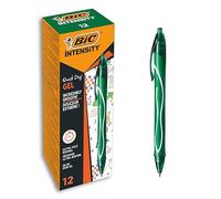 Bolígrafo retráctil de secado rápido Bic Gelocity tinta de gel verde punta de 07 mm