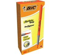 Caja de Marcadores Fluorescentes Bic Brite Liner Grip/ 12 unidades/ Naranjas