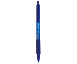 BIC Impresión Bolígrafo BIC tacto suave, de clic, 0,4 mm, color azul