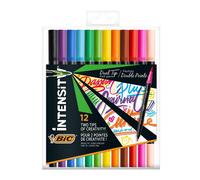 Rotuladores BIC Intensity Dual Tip, Caja x12 Colores