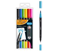 Bic intensity dual tip rotulador negro, azul, verde, púrpura, rojo, a