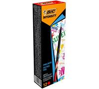 BIC Rotuladores Intensity Fine – punta fina 0,8 mm – Rojo, caja 12 unidades