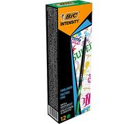BIC Intensity Fine rotuladores punta fina (0,8 mm) - Verde, Caja de 12 unidades