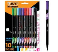 BIC Intensity - Rotulador de punta fina (0,4 mm), varios colores, 10 unidades