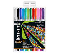 Bic Intensity Medium Felt-Tip Pens, Medium Tip, Box of 12 Caja de 12 rotuladores