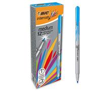 BIC Intesity Medium - Caja de 12 unidades, rotuladores punta media (0,8 mm), color turquesa