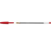 BIC - Juego de 10 bolígrafos Cristal, recargables, PTE Moy. color rojo.