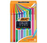 Bic Juego de 60 bolígrafos de colores surtidos para la escuela, incluye bolígrafos Cristal Xtra Smooth