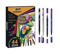 BIC Intensity Kit Creativo, Set de 44 Rotuladores de Colores Intensos para Pintar y Dibujar.Incluye 12 Rotuladores de Doble Punta, 28 rotuladores intensity variados y 4 Rotuladores de color cambiante