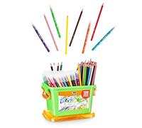 BIC Kids Colouring Set, Lápices de Colores y Rotuladores para Niños en Colores Variados y Vibrantes, Caja de 120 Unidades, Incluye Caja de Almacenamiento
