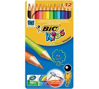 BiC Kids Ecolution Evolution - Caja de metal con 12 lápices de colores