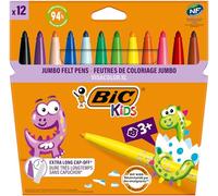 BiC Kids Ecolutions Visa Color XL Felt Pens - Assorted (Pack of 12) - Bic 12 Rotuladores Visacolor XL