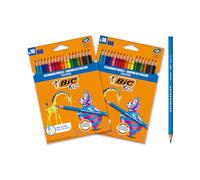 BIC Kids Evolution ECOlutions - Lápices de Colores, 2 Packs de 18