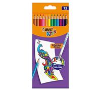 BIC Kids Evolution Illusion Lápices de Colores Borrables , Pack de 12