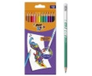 Bic kids evolution illusion lápices de colores borrables , pack de 12