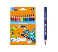 BIC Kids Evolution Triangle ECOlutions, Lapices de Colores Triangularas - Óptimo para la Escuela - Colores Surtidos, Paquete de 12 Unidades