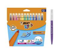 BIC Kids Kid Couleur XL Rotuladores de Colores de Punta Muy Ancha - colores surtidos, Pack de 12