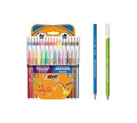 BIC Kids Colouring Set - Case of 30 Colouring Products - 18 Pencils and 12 Felt-