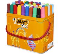 BIC Kids Rotuladores Lavables para Niños, Óptimo para Material Escolar, Visacolor XL, Punta Gruesa, Con Etiqueta Ecológica, Multicolor, 48 Unidad ( Paquete de 1)