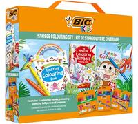 BIC Kids Set de Coloreado: Regala Creatividad Sin Límites, incluye 57 piezas para colorear, colores vibrantes y 3 divertidos libros de coloreado para despertar el lado artístico de los niños y niñas