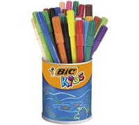 BIC Kids - Paquete de rotuladores permanentes en caja metálica (36 de unidades), multicolor
