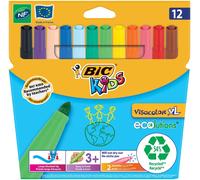 Bic Kids Visacolor XL ECOlutions Colouring Pens,black,12 Pack (Importación USA)