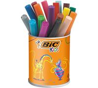 BIC Kids Visacolor XL ECOlutions rotuladores de colores con Punta Ancha - colores Surtidos, Bote de 18 unidades