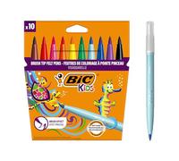 Bic Kids Vis Aquarelle Marker 10 colores Punta de pincel Tinta a base de agua